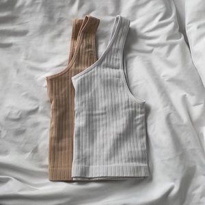 Ripped cropped tank tops